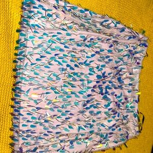 MAJORELLE Silver Sequin Skirt for Cocktail Night Out